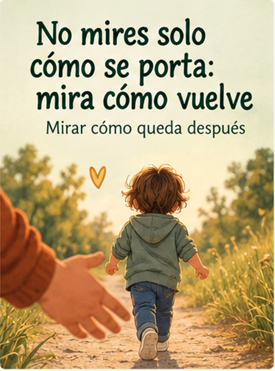 No mires solo cómo se porta: mira cómo vuelve. Mirar cómo queda después.
