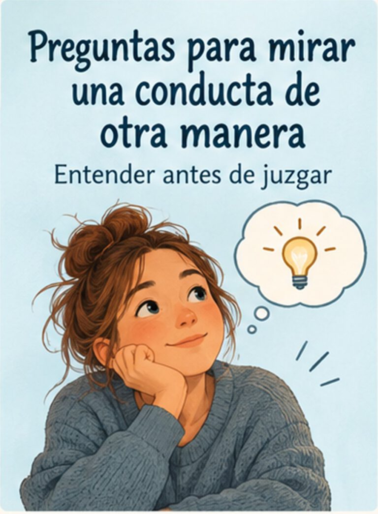 Preguntas para mirar una conducta de otra manera: entender antes de juzgar.