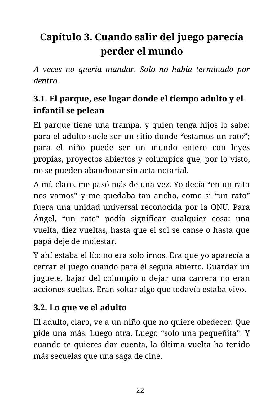 Página real de Qué hacer con las manías de tu hijo sobre terminar el juego y salir del parque