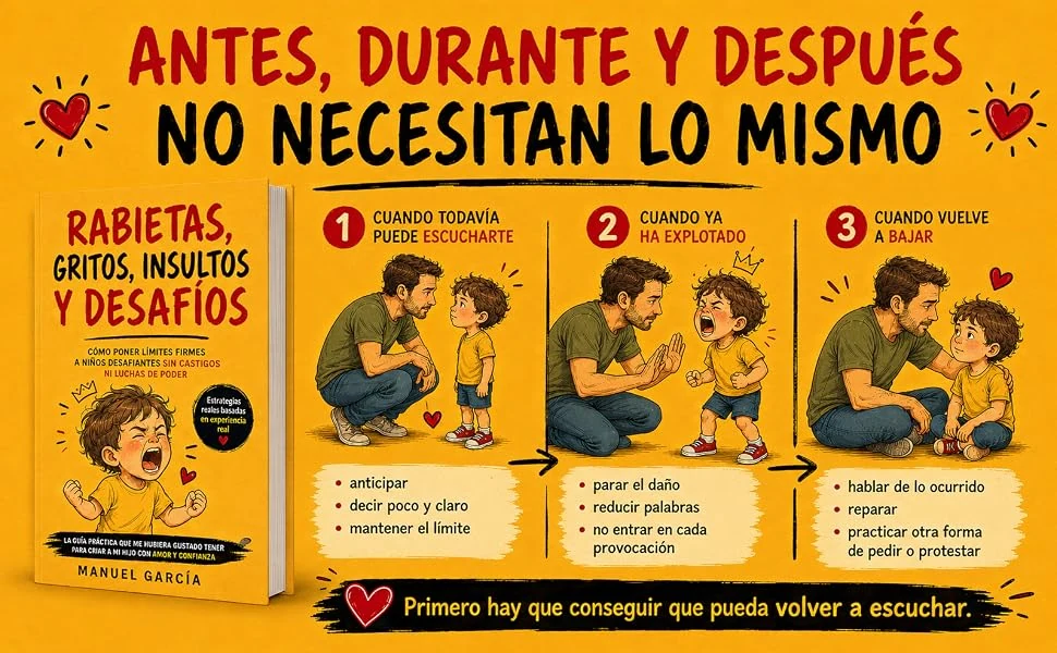 Antes, durante y después: anticipar, reducir palabras, acompañar y reparar.